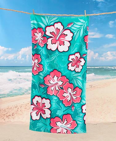 Tropical Beach Towel Hibiscus - Walmart.com